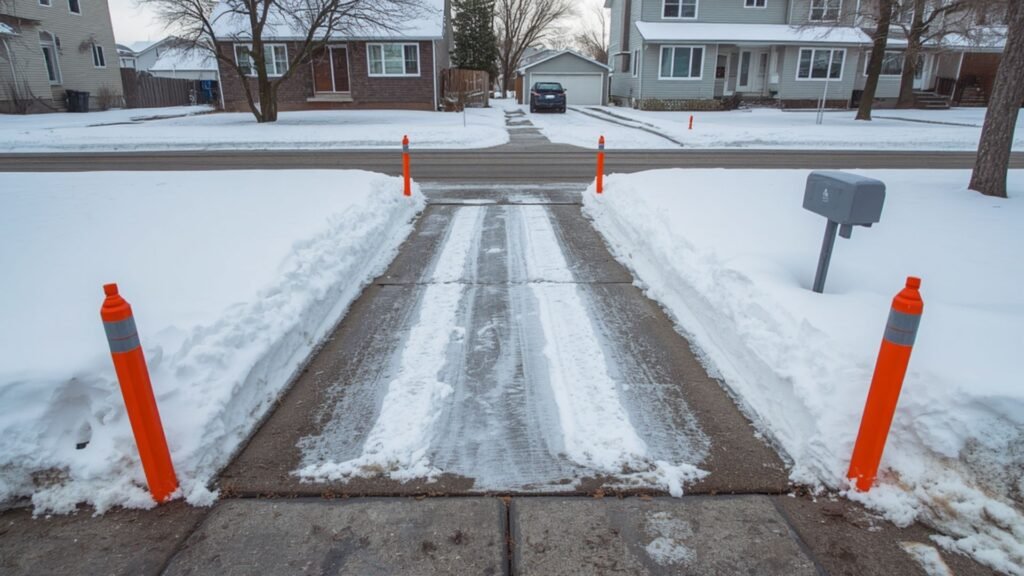 driveway marked snow removal
