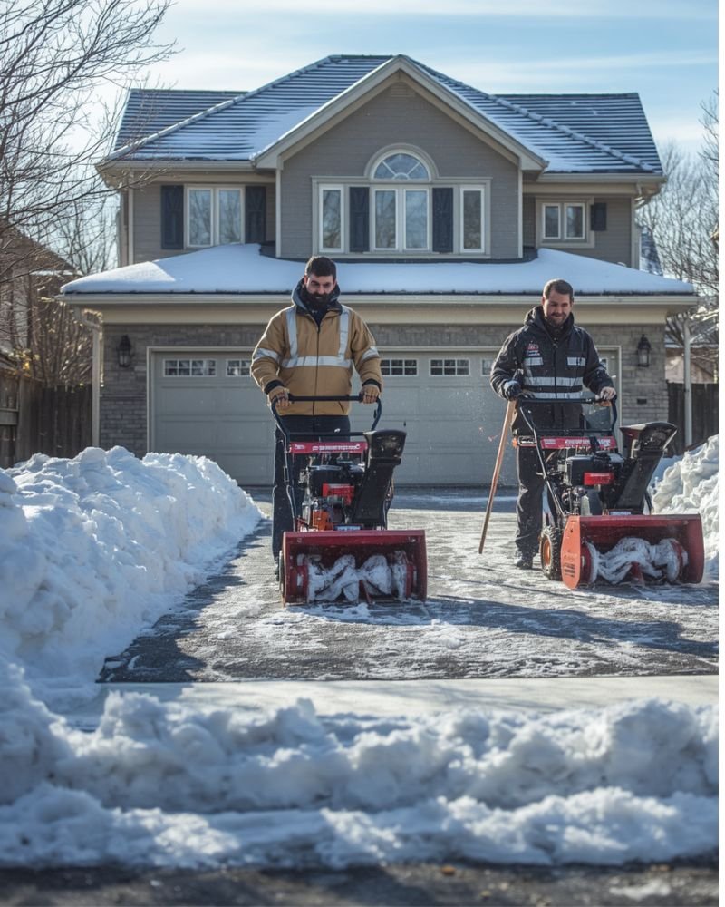 Residential snow removal at a Regina home