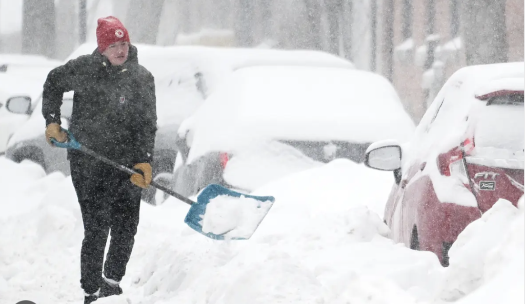 Snow Removal in White City, SK winter storm cars covered